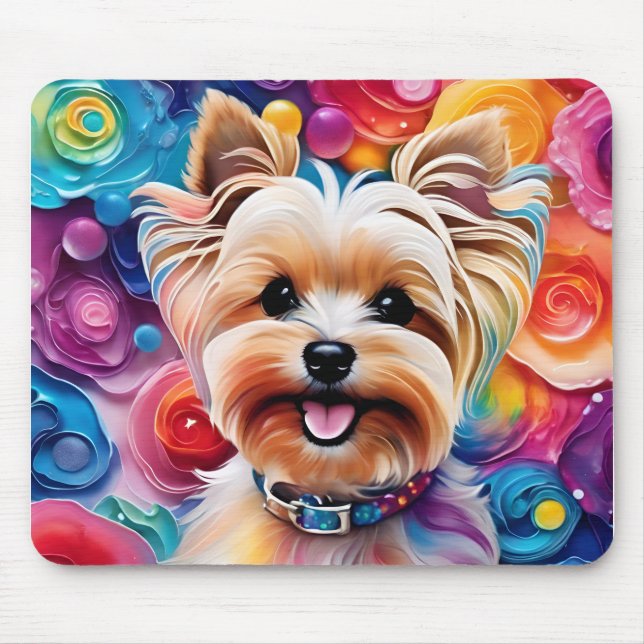 Cute Yorkie Mousepad (Front)