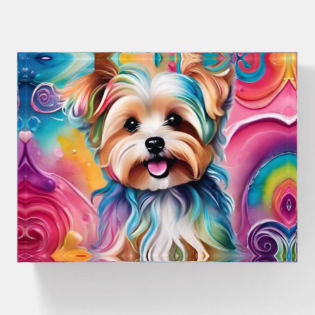 Cute Yorkie Paperweight (Front)