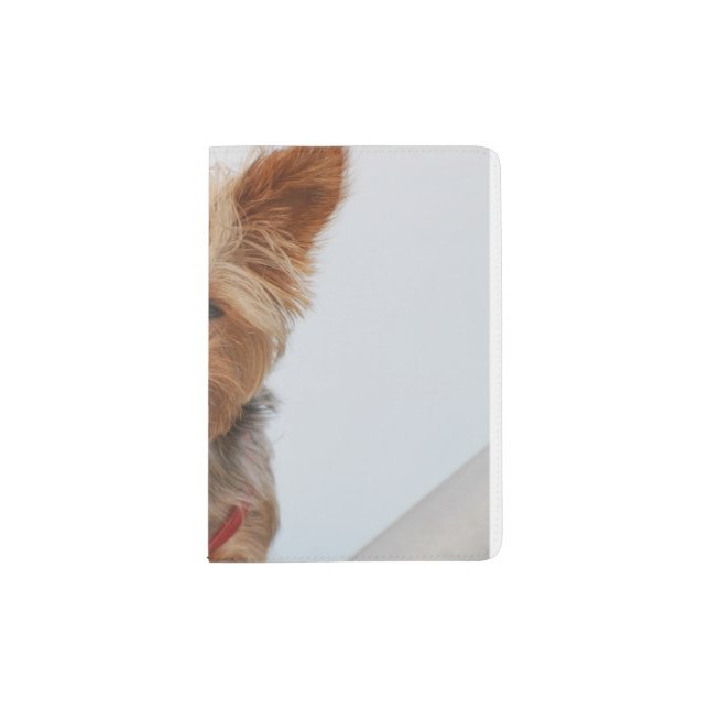 Cute Yorkie Passport Holder (Front)