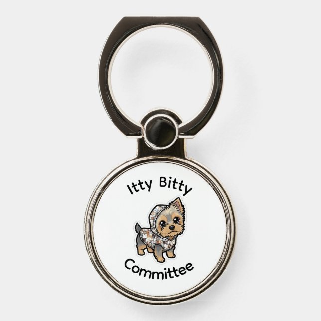 Cute yorkie popsocket phone ring stand (Front)