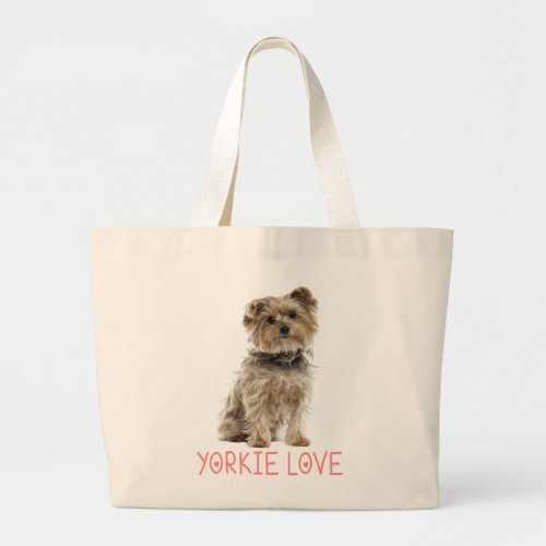 Cute Yorkie Puppy Dog Lover Gift Yorkshire Terrier Large Tote Bag