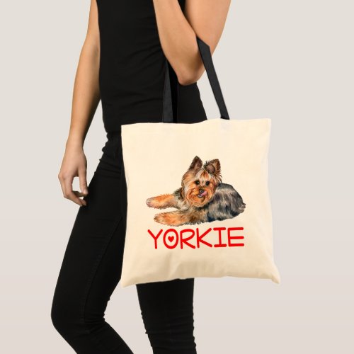 Cute Yorkie Puppy Dog Lover Gift Yorkshire Terrier Tote Bag