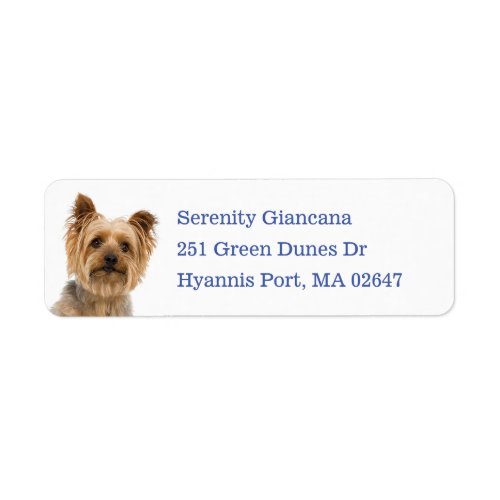 Cute Yorkie Puppy Dog Lover Yorkshire Terrier Label