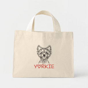 Cute Yorkie Puppy Dog Lover Yorkshire Terrier Mini Tote Bag