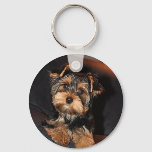 Cute Yorkie Yorkshire Terrier Dog Keychain