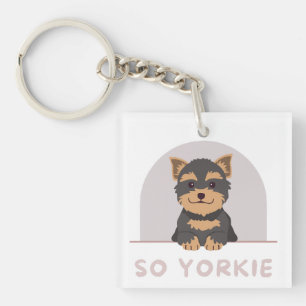 Cute yorkier Yorkshire Terrier Dog Pet Animals Lov Keychain