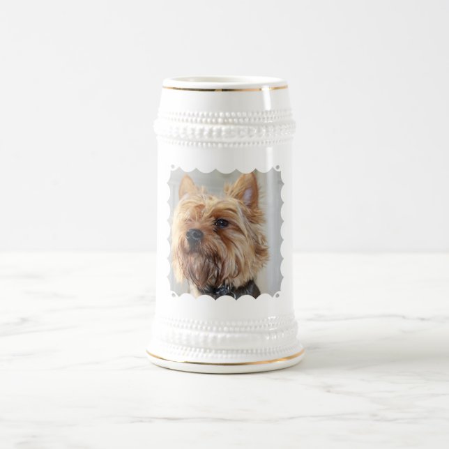 Cute Yorkshire Terrier Beer Stein (Center)