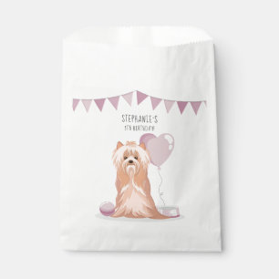 Cute Yorkshire Terrier Birthday Favor Bag