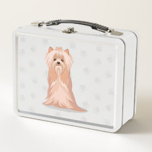 Cute Yorkshire Terrier Birthday Metal Lunch Box