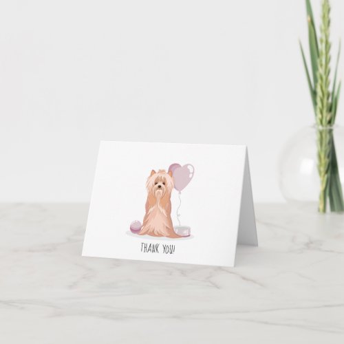 Cute Yorkshire Terrier Birthday Note Card