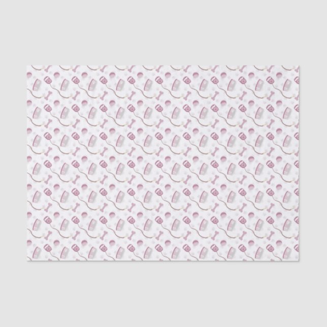 Cute Yorkshire Terrier Birthday Tissue Paper (Front)