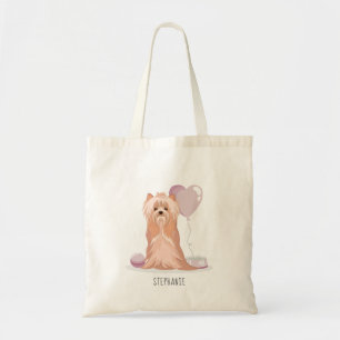 Cute Yorkshire Terrier Birthday Tote Bag