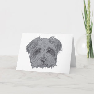 Cute Yorkshire Terrier Dog Card