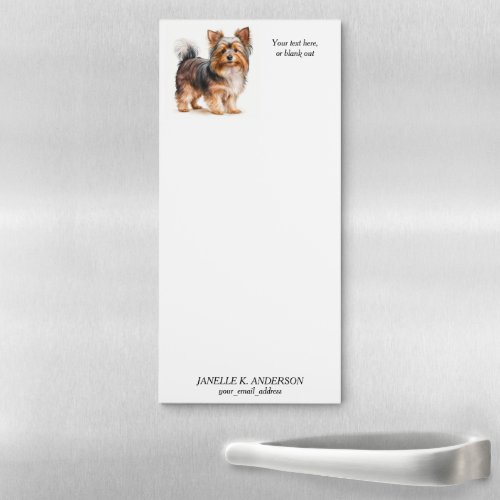 Cute Yorkshire Terrier Dog Magnetic Notepad