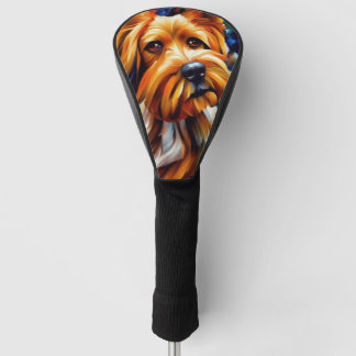 Cute Yorkshire Terrier Dog Painting    Golf Head Cover