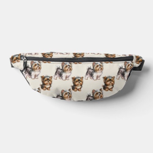 Cute Yorkshire Terrier Dog Pattern Fanny Pack