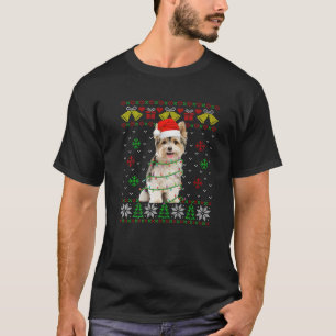 Cute Yorkshire Terrier Dog Santa Hat Ugly Sweater