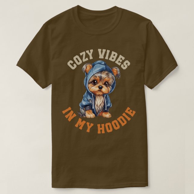 Cute Yorkshire Terrier Dog T-Shirt (Design Front)