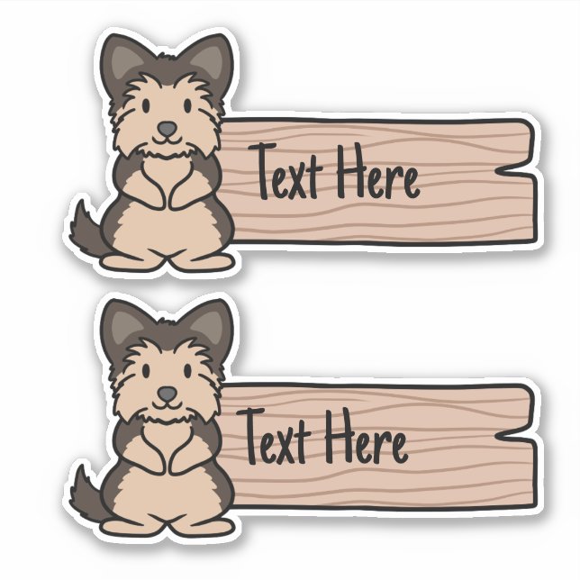 Cute Yorkshire Terrier Label  (Front)