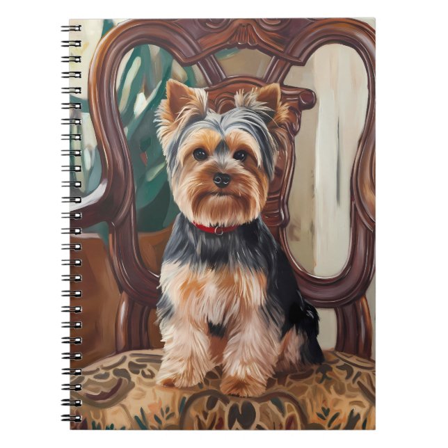 Cute Yorkshire Terrier Painting Notebook (Front)