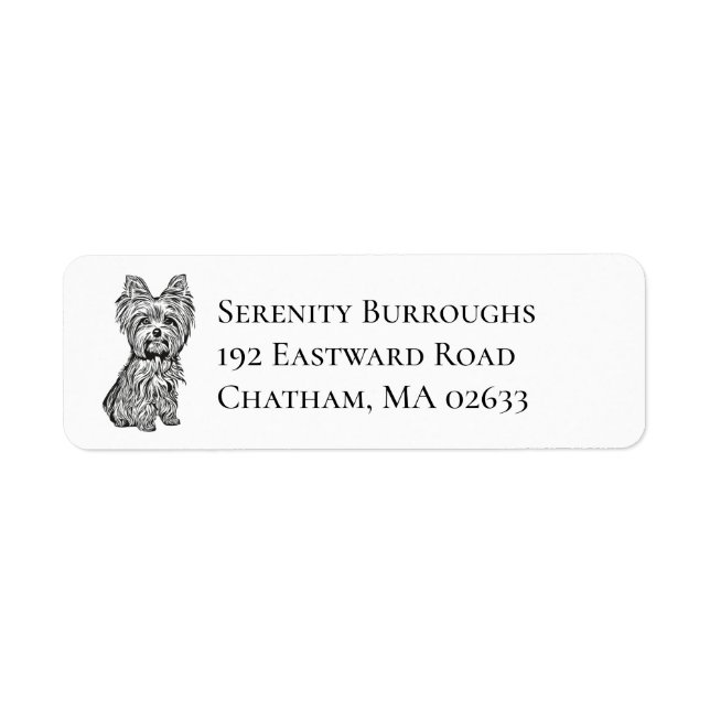 Cute Yorkshire Terrier Puppy Dog Cute Yorkie Lover Label (Front)