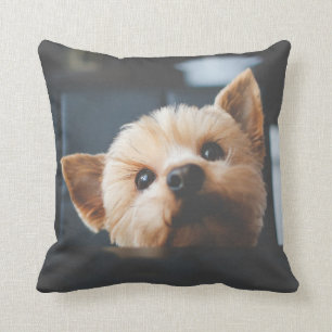 Cute Yorkshire Terrier Puppy Dog  Pillow