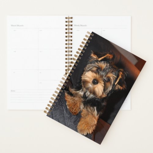 Cute Yorkshire Terrier Puppy Dog Planner