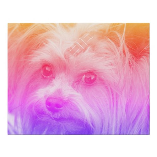 Cute Yorkshire Terrier Yorkie Dog Puppy Faux Canvas Print