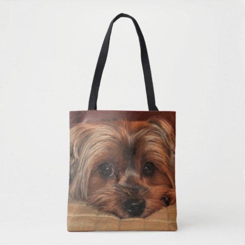 Cute Yorkshire Terrier Yorkie Puppy Dog  Tote Bag