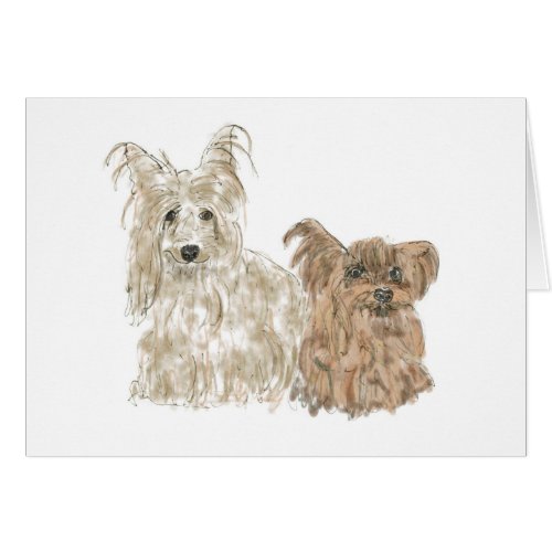 Cute Yorkshire Terriers Funny Yorkies Animal Art