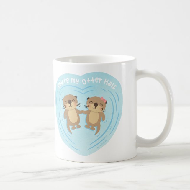 Cute You Are my Otter Half Love Pun Humor Mug (Right)