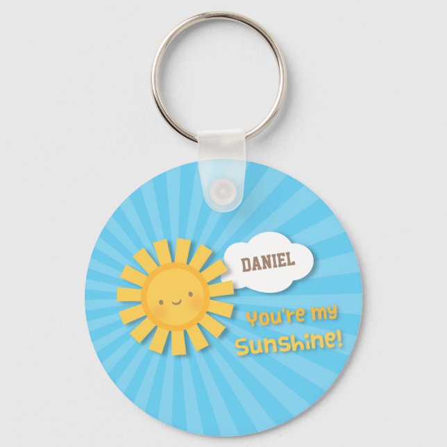 Cute You Are My Sunshine Appreciation Keychain (Front)