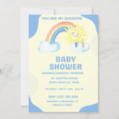 Cute You Are My Sunshine Boys Baby Shower   Invitation (Front)
