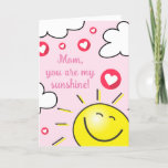 Cute You Are My Sunshine Mothers Day Holiday Card
