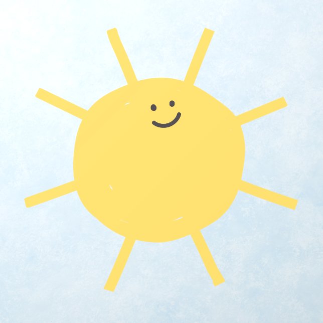 Cute You Are My Sunshine Nursery Sun Wall Decal (Insitu 1)
