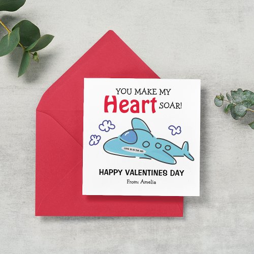Cute You Make My Heart Soar Valentines Day Holiday Card