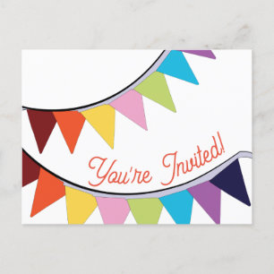 Cute you’re invited happy birthday postcards
