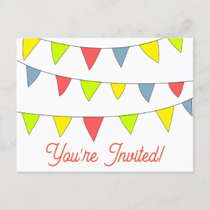 Cute you’re invited happy birthday postcards