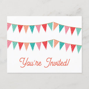 Cute you’re invited happy birthday postcards
