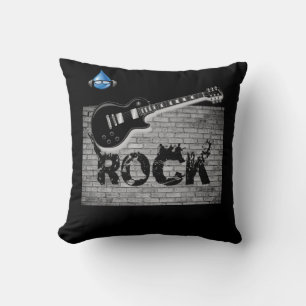 Cute You Rock Throw Pillow Guitar