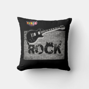 Cute You Rock Throw Pillow Guitar