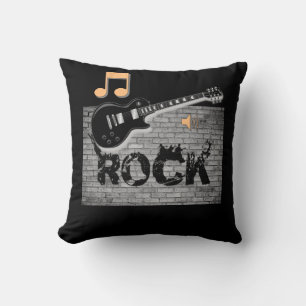 Cute You Rock Throw Pillow Guitar