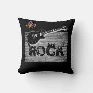 Cute You Rock Throw Pillow Guitar