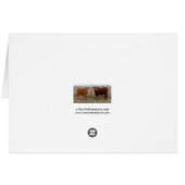 Cute Young Couple - Red Cows Heifer Horns - Blank Cards (Back Horizontal)