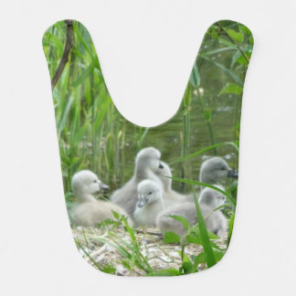 Cute Young Swans Baby Bib