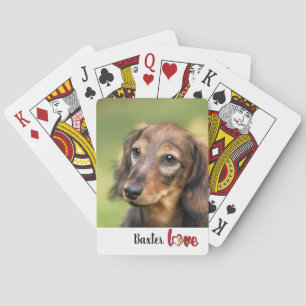 Cute Your Dog Photo Poker Cards