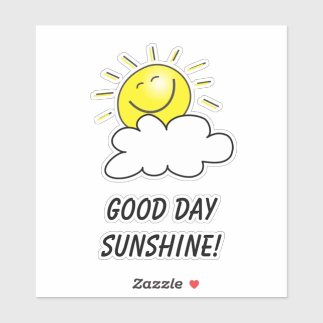 Cute Your Text Good Day Sunshine  Sticker (Sheet)