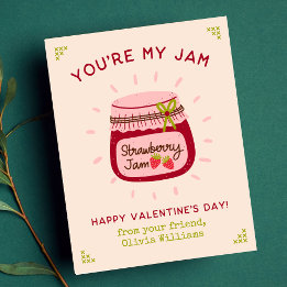 Cute You're My Jam Classroom Valentine's Day Photo Note Card