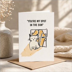 Cute 'You're My Spot In The Sun' Valentines Day Note Card