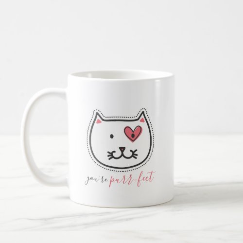 Cute Youre Purrfect Kitty Cat Valentines Day Coffee Mug